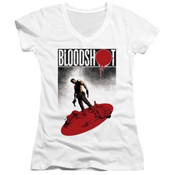 Bloodshot - Juniors Gun Down V-Neck T-Shirt
