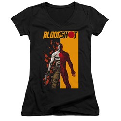 Bloodshot - Juniors Split V-Neck T-Shirt