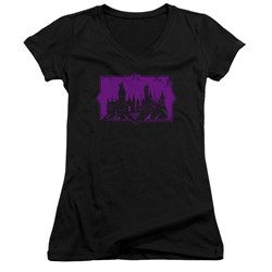 Fantastic Beasts 2 - Juniors Hogwarts Silhouette V-Neck T-Shirt