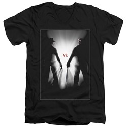 Freddy Vs Jason - Mens Silhouettes V-Neck T-Shirt