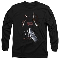 Freddy Vs Jason - Mens Face Off Long Sleeve T-Shirt