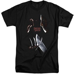 Freddy Vs Jason - Mens Face Off Tall T-Shirt
