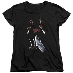 Freddy Vs Jason - Womens Face Off T-Shirt