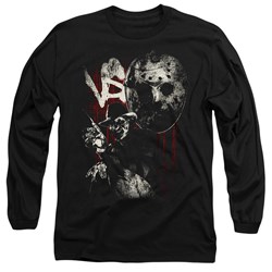 Freddy Vs Jason - Mens Scratches Long Sleeve T-Shirt