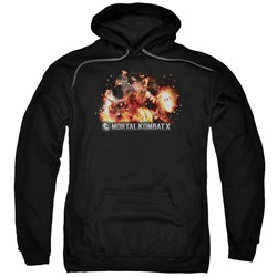 Mortal Kombat - Mens Scorpio Flames Pullover Hoodie