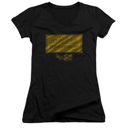 Willy Wonka And The Chocolate Factory - Juniors Golden Ticket V-Neck T-Shirt