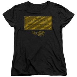 Willy Wonka And The Chocolate Factory - Womens Golden Ticket T-Shirt