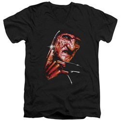 Nightmare On Elm Street - Mens Freddys Face V-Neck T-Shirt