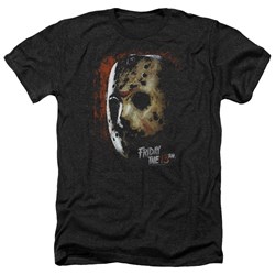 Friday The 13Th - Mens Mask Of Death Heather T-Shirt