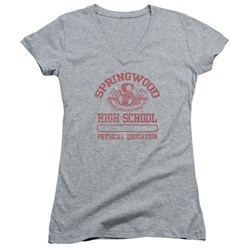 Nightmare On Elm Street - Juniors Springwood High V-Neck T-Shirt