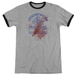 Nightmare On Elm Street - Mens Springwood High Victim Ringer T-Shirt
