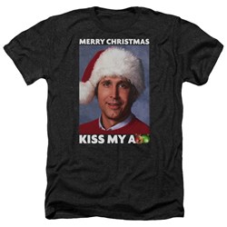 Christmas Vacation - Mens Merry Kiss Heather T-Shirt