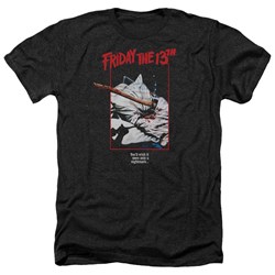 Friday The 13Th - Mens Axe Poster Heather T-Shirt