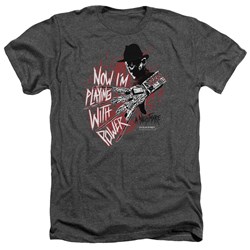 Nightmare On Elm Street - Mens Playing With Power Heather T-Shirt