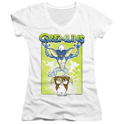 Gremlins - Juniors Be Afraid V-Neck T-Shirt