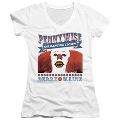 It 1990 - Juniors The Dancing Clown V-Neck T-Shirt