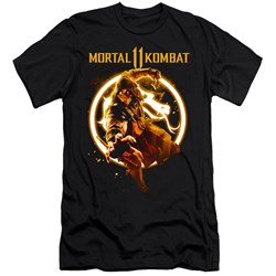 Mortal Kombat 11 - Mens Scorpion Flames Premium Slim Fit T-Shirt