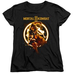 Mortal Kombat 11 - Womens Scorpion Flames T-Shirt