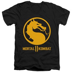 Mortal Kombat 11 - Mens Dragon Logo V-Neck T-Shirt