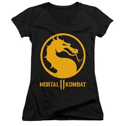 Mortal Kombat 11 - Juniors Dragon Logo V-Neck T-Shirt