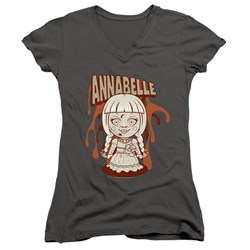Annabelle - Juniors Annabelle Illustration V-Neck T-Shirt