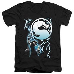 Mortal Kombat Klassic - Mens Raiden V-Neck T-Shirt
