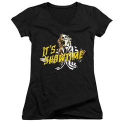 Beetlejuice - Juniors Showtime V-Neck T-Shirt