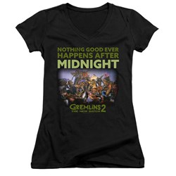 Gremlins 2 - Juniors After Midnight V-Neck T-Shirt
