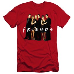 Friends - Mens Cast In Black Premium Slim Fit T-Shirt