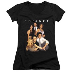 Friends - Juniors Stand Together V-Neck T-Shirt
