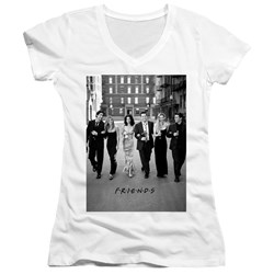 Friends - Juniors Walk The Streets V-Neck T-Shirt