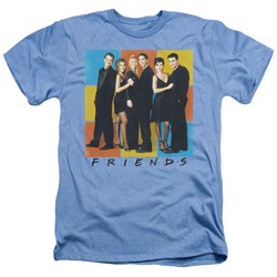 Friends - Mens Color Block Of Friends Heather T-Shirt