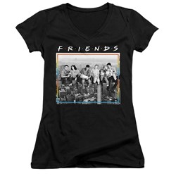 Friends - Juniors Lunch Break V-Neck T-Shirt