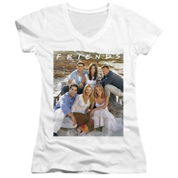 Friends - Juniors Lifes A Beach V-Neck T-Shirt