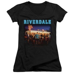 Riverdale - Juniors Up At Pops V-Neck T-Shirt