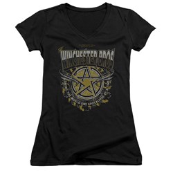 Supernatural - Juniors Winchester Bros V-Neck T-Shirt