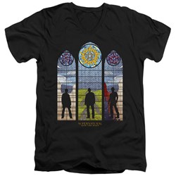 Supernatural - Mens Stained Glass V-Neck T-Shirt