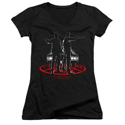 Supernatural - Juniors Silhouettes V-Neck T-Shirt