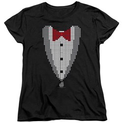Big Bang Theory - Womens Pixelated Tux T-Shirt