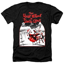 The Year Without A Santa Claus - Mens Santa Poster Heather T-Shirt