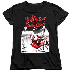The Year Without A Santa Claus - Womens Santa Poster T-Shirt