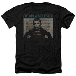 Supernatural - Mens Dean Mug Shot Heather T-Shirt