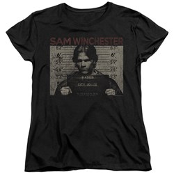 Supernatural - Womens Sam Mug Shot T-Shirt