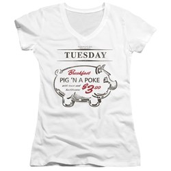 Supernatural - Juniors Pig N Poke V-Neck T-Shirt
