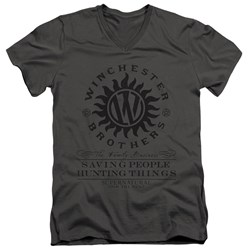 Supernatural - Mens Winchester Anti Possession V-Neck T-Shirt