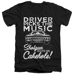 Supernatural - Mens Driver Picks Music V-Neck T-Shirt