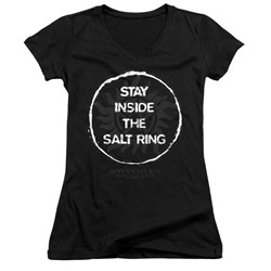 Supernatural - Juniors Stay Inside The Salt Ring V-Neck T-Shirt