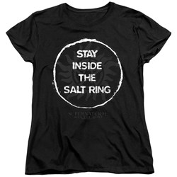 Supernatural - Womens Stay Inside The Salt Ring T-Shirt