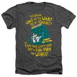 Pinky And The Brain - Mens The World Heather T-Shirt