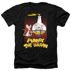 Pinky And The Brain - Mens Lab Flask Heather T-Shirt